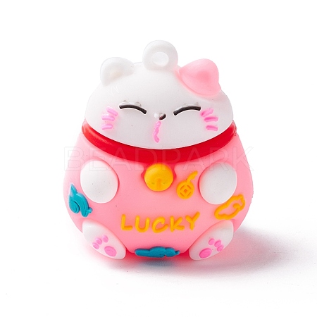 PVC Cartoon Lucky Cat Doll Pendants KY-C008-12D-1
