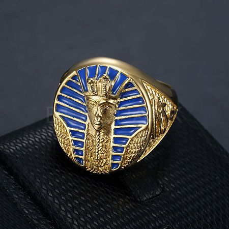 304 Stainless Steel and Enamel Finger Rings for Men FS-WGE3B17-02-1