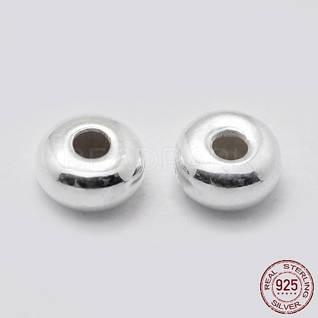 925 Sterling Silver Spacer Beads STER-K171-38S-01-1