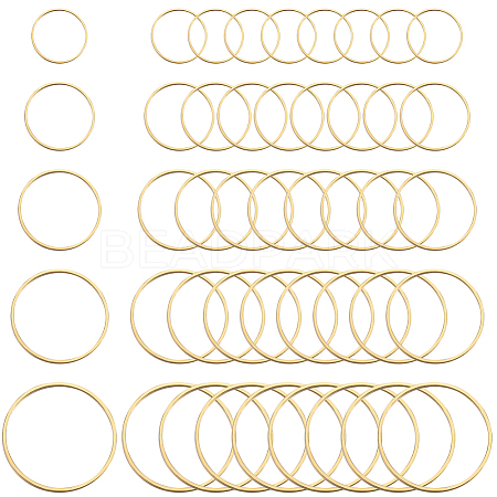 100pcs 5 Styles Brass Linking Rings KK-SP0002-19-1