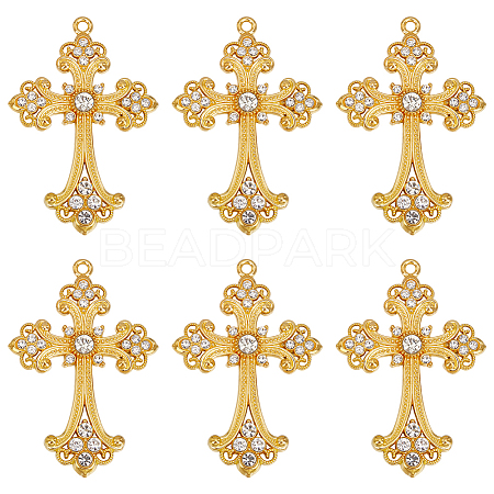 6Pcs Alloy Big Gothic Pendants ALRI-UN0001-05-1