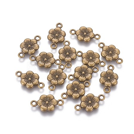 Tibetan Style Alloy Flower Links Connectors MLF5093Y-NF-1