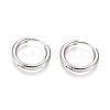 Tarnish Resistant 304 Stainless Steel Huggie Hoop Earrings EJEW-F111B-17mm-P-1