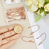 20Pcs Long-Lasting Plated Brass Chain Extender KK-BBC0023-26RG-3