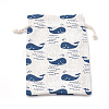 Polycotton(Polyester Cotton) Packing Pouches Drawstring Bags ABAG-S003-02-M-2