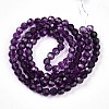 Baking Paint Transparent Glass Beads Strands LS-DGLA-A035-T6mm-A09-3