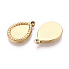 304 Stainless Steel Pendant Cabochon Settings STAS-T067-67G-2
