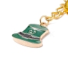 St.Patrick's Day Hat with Clover Alloy Enamel Charms Keychains KEYC-JKC00367-01-3