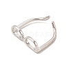 Brass Glasses Frame Open Cuff Ring for Women X-RJEW-F140-140P-3