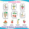 10Pcs 10 Styles Brass Pave Cubic Zirconia Pendants KK-NB0004-13-2