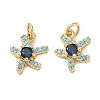 Ocean Brass Micro Pave Blue Cubic Zirconia Pendants CU-CBAF3CF-02H-03-1