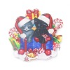 Christmas Cat Shape Acrylic Pendant Decoration HJEW-E007-01G-02-3