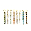Natural Mixed Gemstone and Brass Pendants PALLOY-JF05905-1