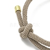 Adjustable Nylon Round Milan Cord Slider Bracelet Making FB-H001-01G-03-2