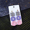 Halloween BOO Word Acrylic Dangle Stud Earrings FS-WG95590-02-2