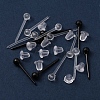 200Pcs 2 Colors Eco-Friendly Plastic Stud Earring Findings KY-YW0001-19-2