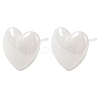 Hypoallergenic Bioceramics Zirconia Ceramic Heart Stud Earrings EJEW-C065-02-3