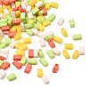 4 Colors Christmas 2-Hole Baking Paint Glass Seed Beads SEED-X0058-08-1