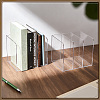 2Pcs 3-Slot Desktop Acrylic Magazine Racks Bookends ODIS-WA0001-17-5