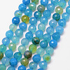 Natural Crackle Agate Bead Strands G-K166-07F-8mm-11A-1