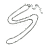 304 Stainless Steel Wheat Chain Necklace for Men Women NJEW-YW0001-17-1