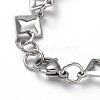 304 Stainless Steel Link Chain Bracelets BJEW-G582-38P-4
