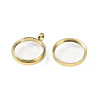 Ion Plating(IP) 304 Stainless Stee Locket Pendants STAS-S132-15G-03-2