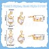 16Pcs 2 Styles Brass Micro Pave Cubic Zirconia Charms KK-UN0005-33-3