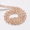 Imitate Austrian Crystal Bicone Glass Beads Strands GLAA-F029-6x6mm-12-2
