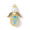 Luminous Handmade Glass Seed Beaded Angel Pendants PALLOY-MZ00963-05-1