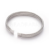 304 Stainless Steel Cuff Bangles BJEW-L642-05-3