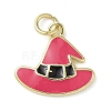 Halloween Theme Brass Enamel Pendants KK-L248-01G-08-1