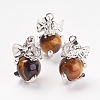 Natural Tiger Eye Pendants G-G713-D04-1