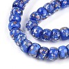 Luminous Handmade Gold Foil Glass Beads Strands FOIL-N029-02A-03-4