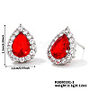 Brass Teardrop Stud Earrings UI2850-3-1