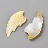 Left and Right Natural Yellow Shell Beads SSHEL-Q311-003-2
