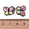 Hand Painted Butterfly Porcelain Beads PORC-Q006-04B-3