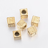 304 Stainless Steel Large Hole Letter European Beads STAS-H428-01G-J-1