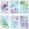 PET Plastic Drawing Painting Stencils Templates Sets DIY-WH0172-425-1