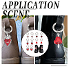 Gothic Heart Alloy Enamel Shoes Charms HJEW-GO00051-6