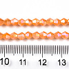 Opaque Solid Color Electroplate Glass Beads Strands LS-EGLA-A039-P4mm-B04-4