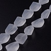 Transparent Frosted Glass Beads Strands FGLA-S001-02F-1