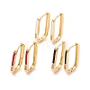 Real 18K Gold Plated Cubic Zirconia Hoop Earrings EJEW-I260-25G-03-NR-1