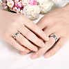 Valentine's Day Gifts Engraved You & Me Titanium Steel Couple Rings For Men RJEW-BB16362-7-7