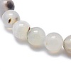 Natural Agate Bead Stretch Bracelets X-BJEW-K212-B-004-2