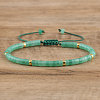 Natural Green Aventurine Beaded Braided Bracelets QH4784-3-1