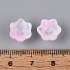 Transparent Two Tone Spray Painted Glass Bead Caps A-GLAA-Q089-002B-008-4