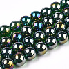 Electroplate Transparent Glass Beads Strands GLAA-T032-T10mm-AB22-1