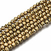 Electroplate Non-magnetic Synthetic Hematite Beads Strands G-T114-54A-G-1