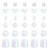 SUPERFINDINGS 60Pcs 6 Style Transparent Acrylic Beads PACR-FH0001-02-2